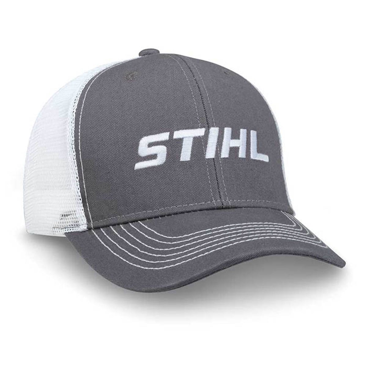 Gray and White Mesh Back Value Cap