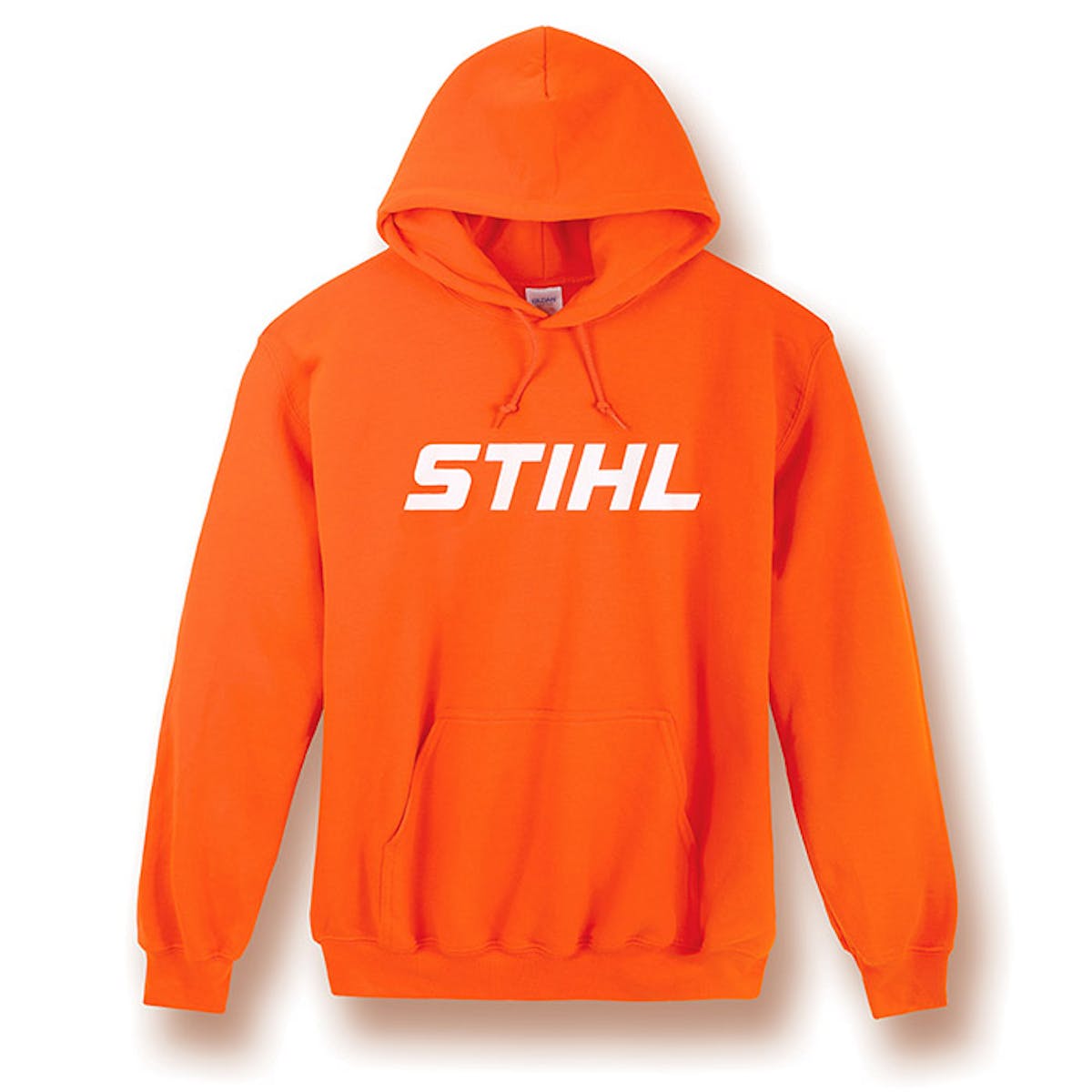 Orangefarbenes Marken-Sweatshirt mit Kapuze