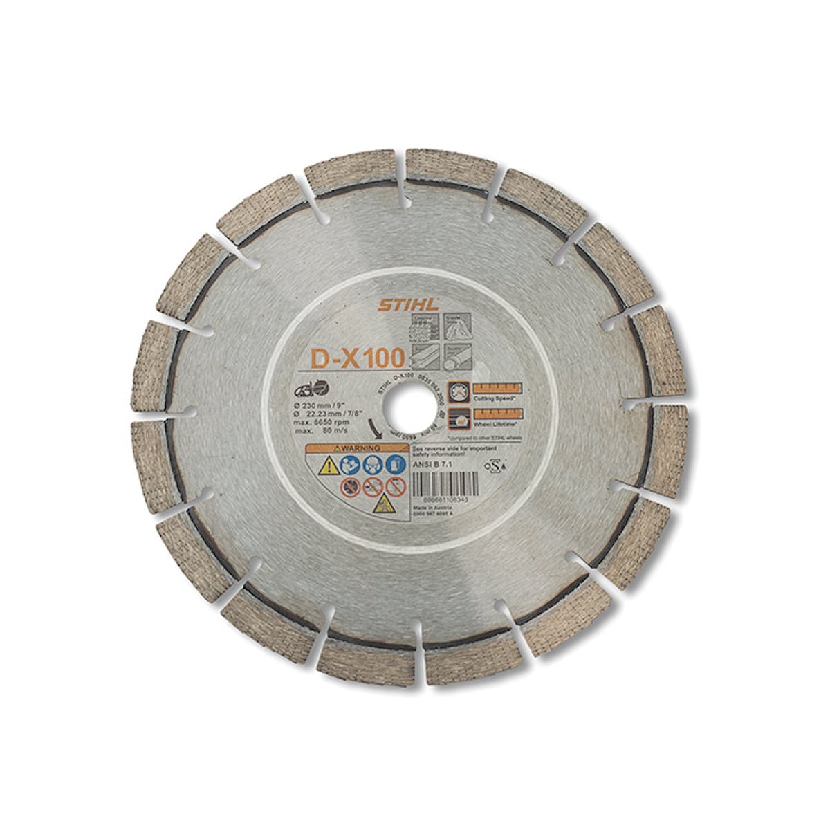 D-X 100 Diamond Wheel for Hard StoneConcrete - Premium Grade